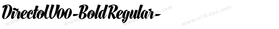DirectoW00-Bold Regular字体转换